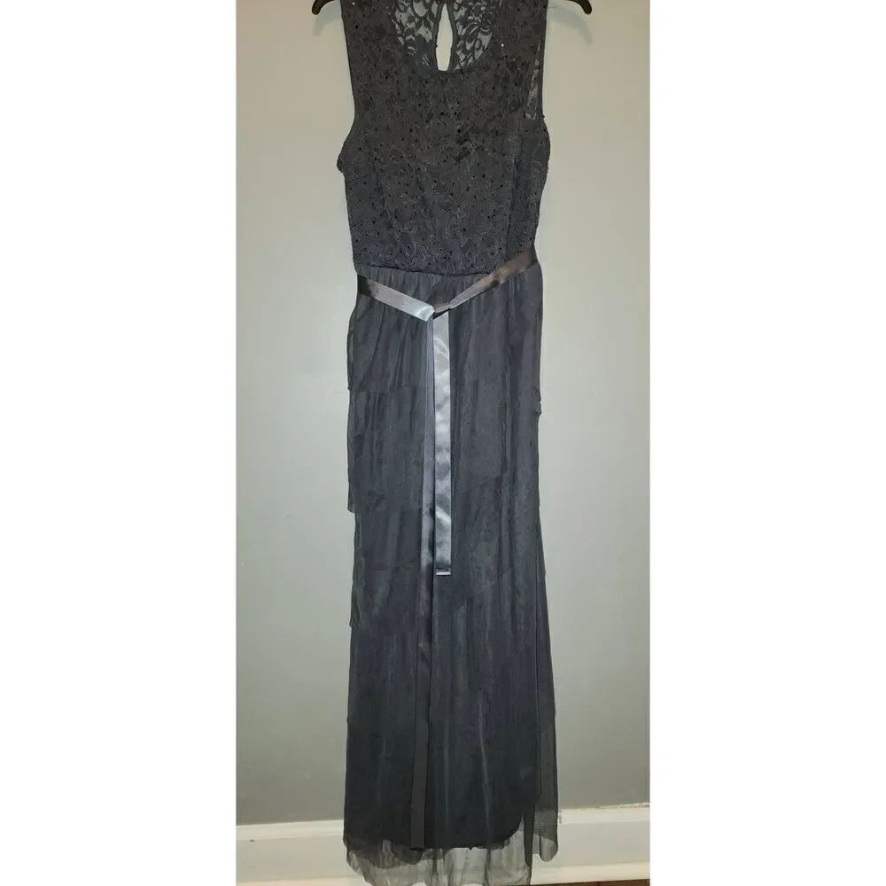 Candalite Gray Lace Dress